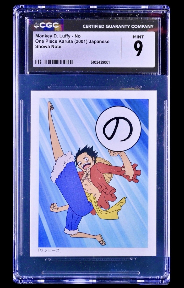 Vintage One Piece 2001 Karuta Monkey D. Luffy No CGC 9 MINT POP 1