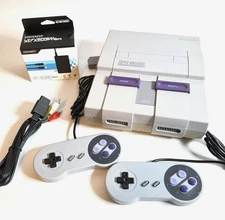 Original Super Nintendo (SNES) Console Bundle w/ 2 Controllers + Cables