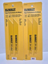 4 Dewalt DW4808-2 14TPI 14 TPI 6" Reciprocating Saw Blades New in Packs 2 Packs