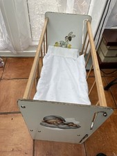 Vintage Refurbished Dropside Dolls Cot