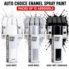 12x All Purpose Spray Paint Aerosol Matt Gloss Satin Primer Metal Wood Plastic