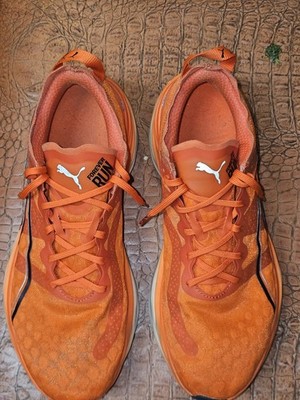 PUMA Forever Run Nitro Orange Mesh Running Shoes Breathable Lightweight Low Top