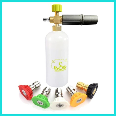 #ad ESP Foam Cannon 1L Car Wash Foam Sprayer with 1 4quot; Quick Connector 5 Nozzle ... $43.95