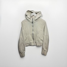 Lululemon Scuba Oversized Full Zip Hoodie White Opal M/L Cropped Funnel Neck
