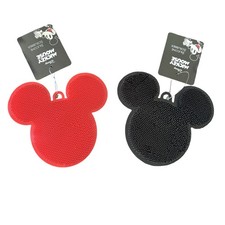 Disney Mickey Mouse Silicone Scrubber Set 2pc Bath Body Face Exfoliating Brush