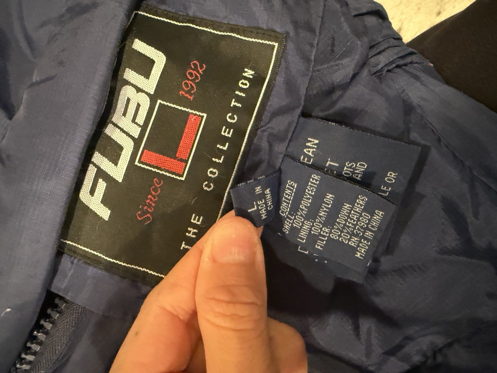 Ruby Men’s large Down Jacket Reversible Navy And … - image 16