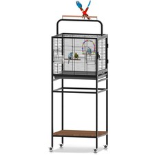 Bird Wrought Iron Cage, Home Style Detachable Travel Birdcage for Small and M...