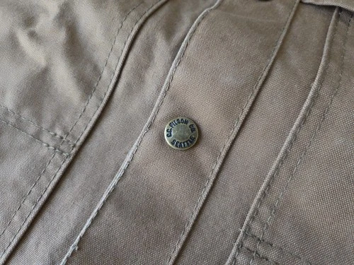 Filson Dry Tin Cloth Jac-Shirt | Small | Made in USA | Sepia | Discontinued image 11