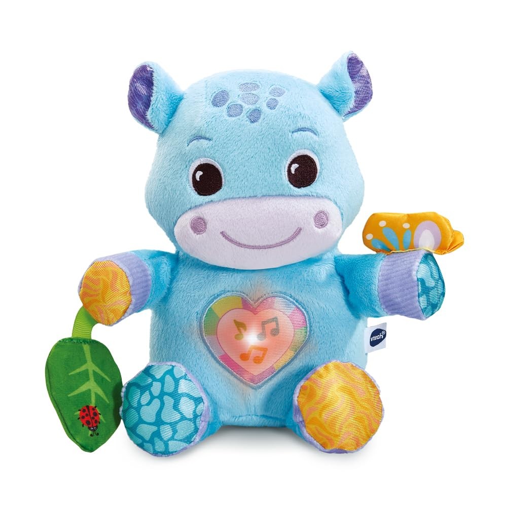 Peluche bébé Théo hippopotame interactive cadeau de naissance idéal 25cm