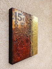 QUADRO ARTE MODERNA ASTRATTO MATERICO DIPINTO A MANO PRONTO DA APPENDERE