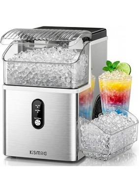 Kismile Nugget Ice Maker Countertop, 35Lbs/24H Pebble Ice Maker with Pellet ice