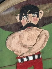 Antique Folk Art John Sullivan 1st Heavyweight Boxing Champion 19th Century