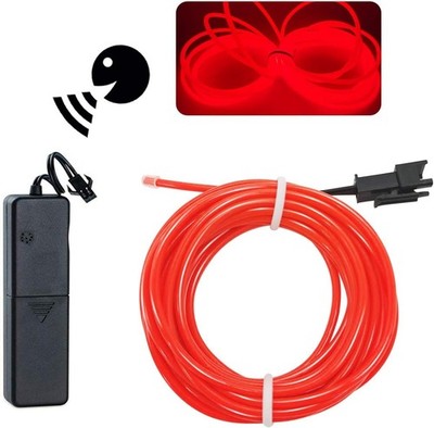 10 Stück DC 3V EL Kabel AAbattery Pack Netzteil Controller + 18 EL Kabel 3m rot