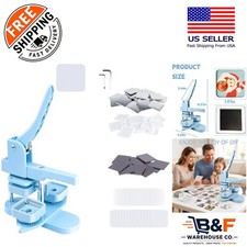 Craft Your Memories: 50mm DIY Button Maker Fridge Magnet Kit with 100 Supplies