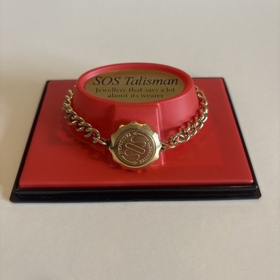 SOS Talisman medizinisches Armband vergoldet