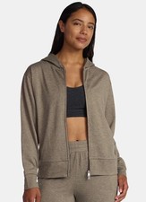 NWT Athletic Works Buttercore hoody hoodie jacket grey fog womens Large L