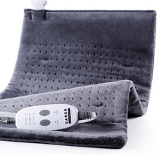 Massaging Weighted Heating Pad for Back Pain Relief,12" 24",Dark Grey