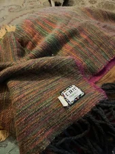 CBM Project Italy Multi-Colored Blanket  Shaw/ Scarf with Fringe