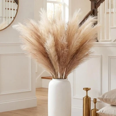 Decoración de césped pampeano sintético de 38 pulgadas - 7 piezas ombre beige boho elegancia interior - Imagen 1 de 4