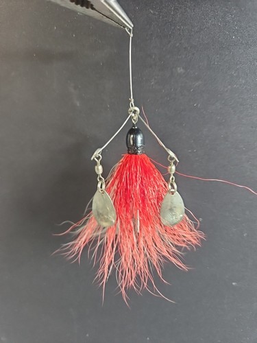 Spinners Shannon Twin Spinners de Colección Raros • Rojo Blanco Bucktail EE. UU. GUC F1 - Imagen 1 de 11