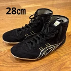 ASICS wrestling Boxing shoes EX-EO US10  28.0 cm Old model Black Gold Japan Used