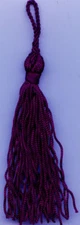    4" BURGUNDY CHAINETTE TASSELS LOT OF 12                                      
