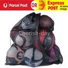 Portable Sports Drawstring Mesh Ball Bag Basketball Football Storage Extra Large