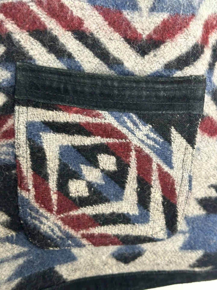 Ultra Rosa Hace Ropa Para Divertirse Lana Azteca Gamuza Navaho Chaleco Talla Grande Foto 3 de 4