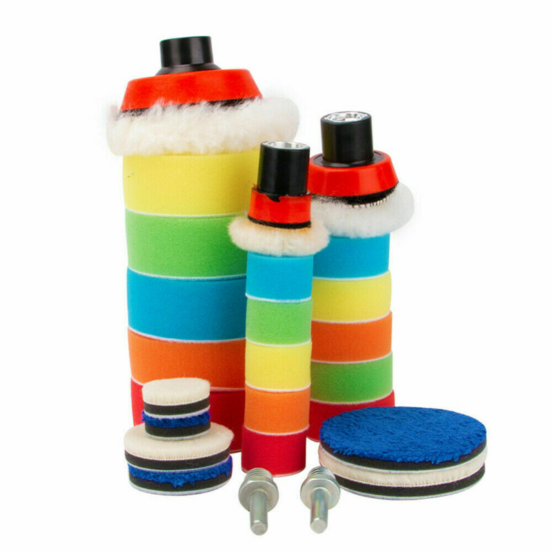 29X Buffing Pad Polishing Mop For Car Wheel Buffer Polisher Kit Drill