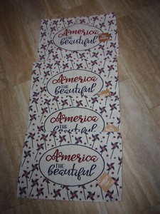 4 New Tapestry Placemats "America the Beautiful" red white blue placemats