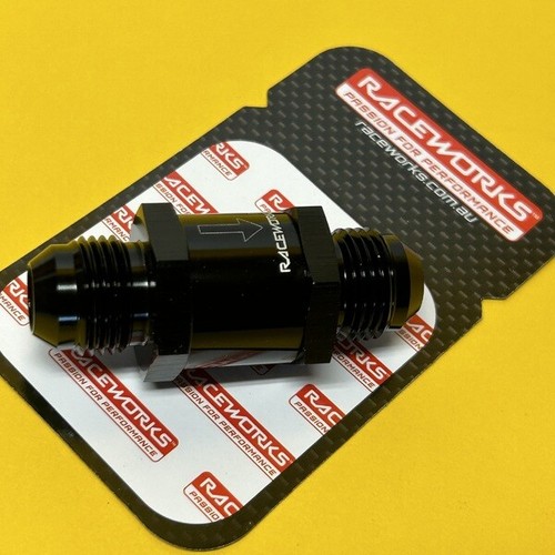 AN10 One way non return fuel check valve Inline 10AN Black RWF610