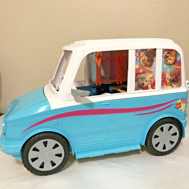 barbie ultimate puppy mobile with 4 dolls