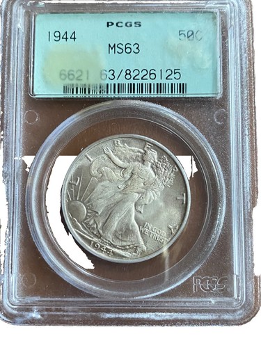 1944 MS63 Walking Liberty Half Dollar, PCGS 54222912 | eBay
