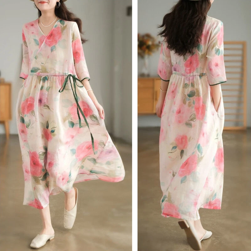 Linen cotton dresses uk top