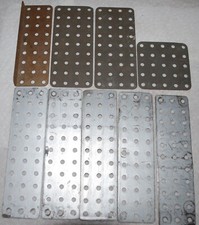 lot of 9, Gilbert Erector Base Plates, 3" x 12-1/2"" -- 32