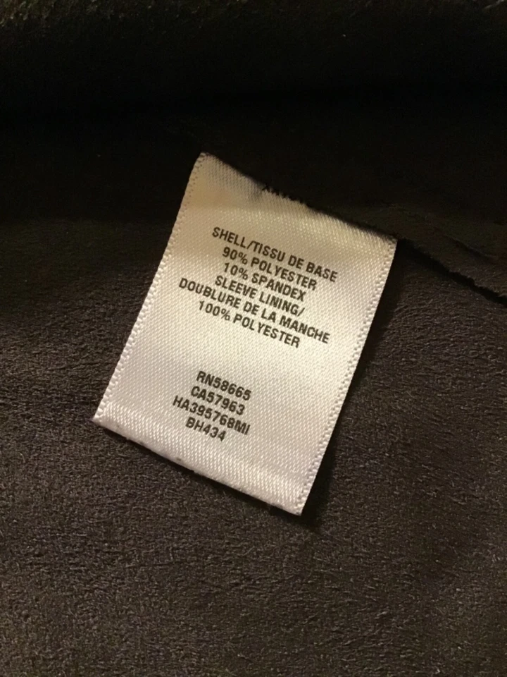 Cárdigan halógeno para mujer pequeño, marrón, top de poliéster, manga larga, cierre de corbata Foto 3 de 4