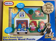 LITTLE TIKES Electronic Wood Puzzle Sort  n Sounds NEW IN BOX Vintage