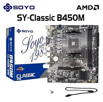  SOYO Motherboard Classic AMD B450M Dual-Channel DDR4 Memory AM4 Mainboard M.2 