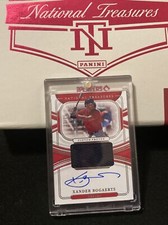 2022 NATIONAL TREASURES XANDER BOGAERTS CLUTCH FACTOR AUTO JERSEY GOLD SP#/25