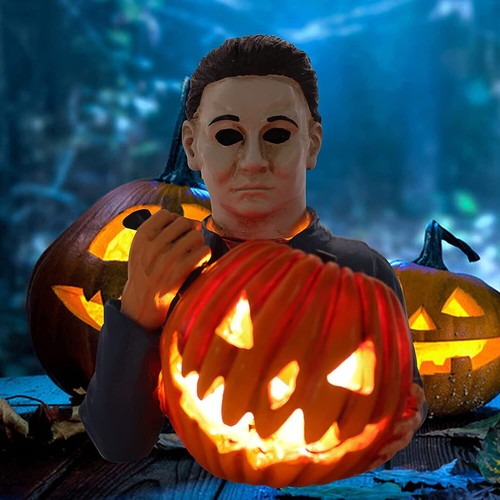 Light Up Michael Myers Statue Halloween Decoration Sam Trick r Treat with - Picture 6 of 8