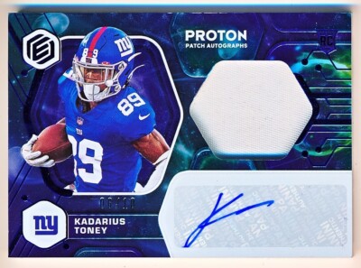 2021 Elements Kadarius Toney Proton Autographs Cobalt Patch Auto Rc #PPA-KTO /10