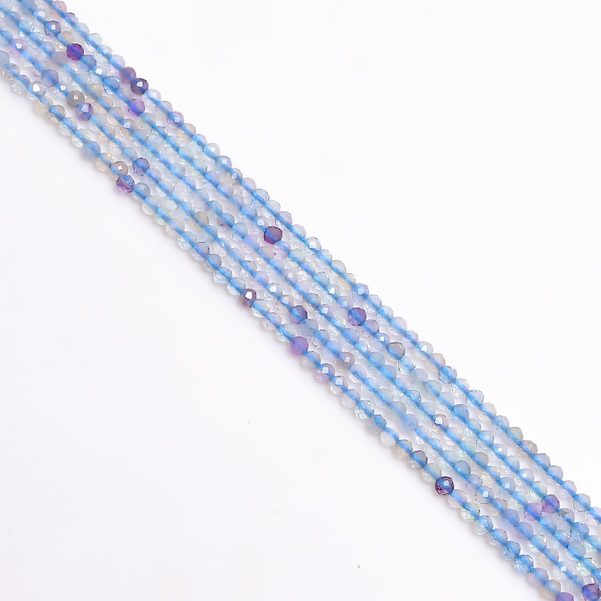 Perle Rotonde Di Fluorite Blu Naturale Di Grado AAA 4 Mm 6 Mm 8 Mm 10 Mm 12 - Foto 4