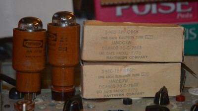 Two Raytheon 0C3W Vacuum Tubes NOS - Tested Good on TV-7D/U Tester