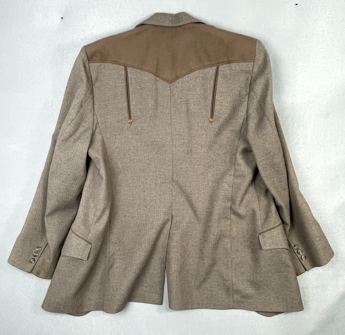 Vtg American Craftsman Western Wear Blazer Sport Coat Beige