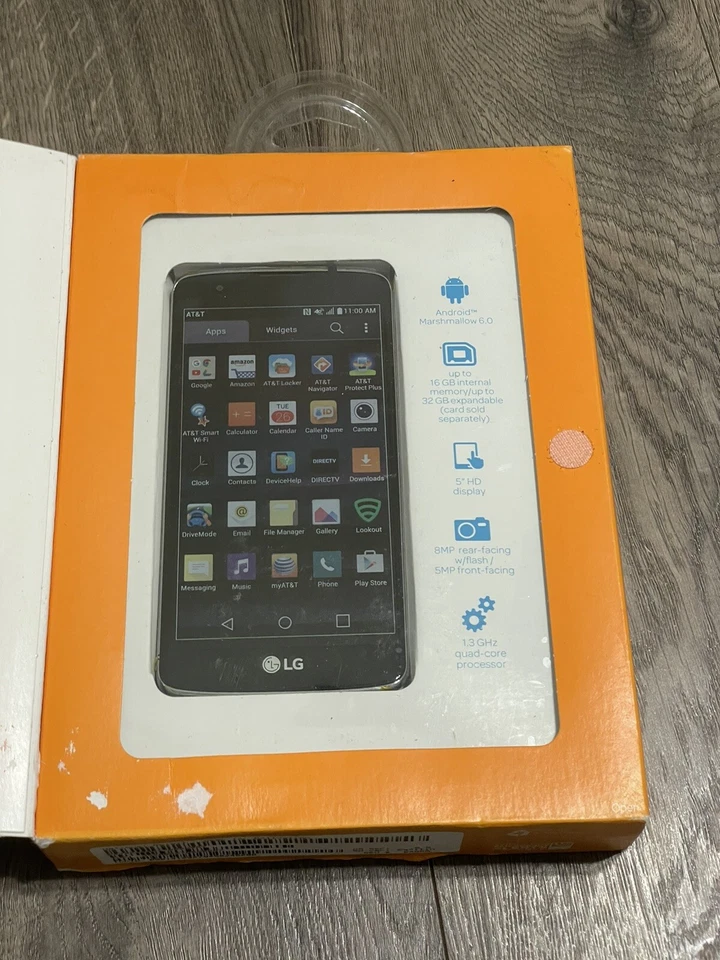 New Sealed AT&T GoPhone 16GB 5" LG Phoenix 2 Prepaid 4G LTE Smartphone - Image 2 of 4