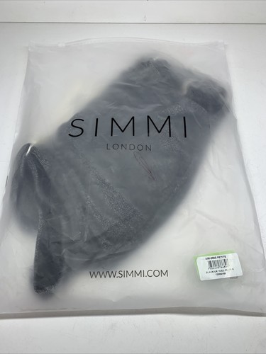 Simmi Diamante Cut Out Midi Dress, One Shoulder UK 10 Petite Glitter Gunmetal - Picture 18 of 19