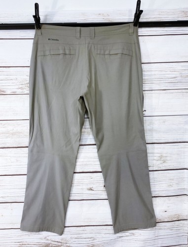 Columbia Omni-Shield Mens Outdoor Hiking Pants Sz 40X30 Beige High Rise Pockets - Picture 4 of 9