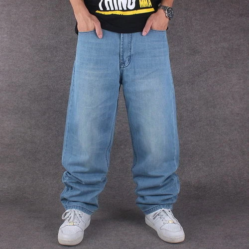 Blue baggy trousers deals