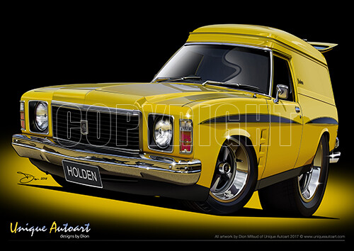 HJ Sandman Panel Van Car Drawing Classic Holden Prints 26 - Main Image