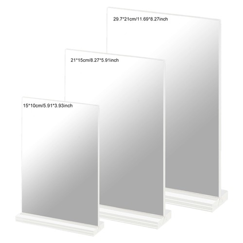 Reversible Sign Holder Waterproof Durable Acrylic Holders Double Shape Stands - Picture 8 of 11